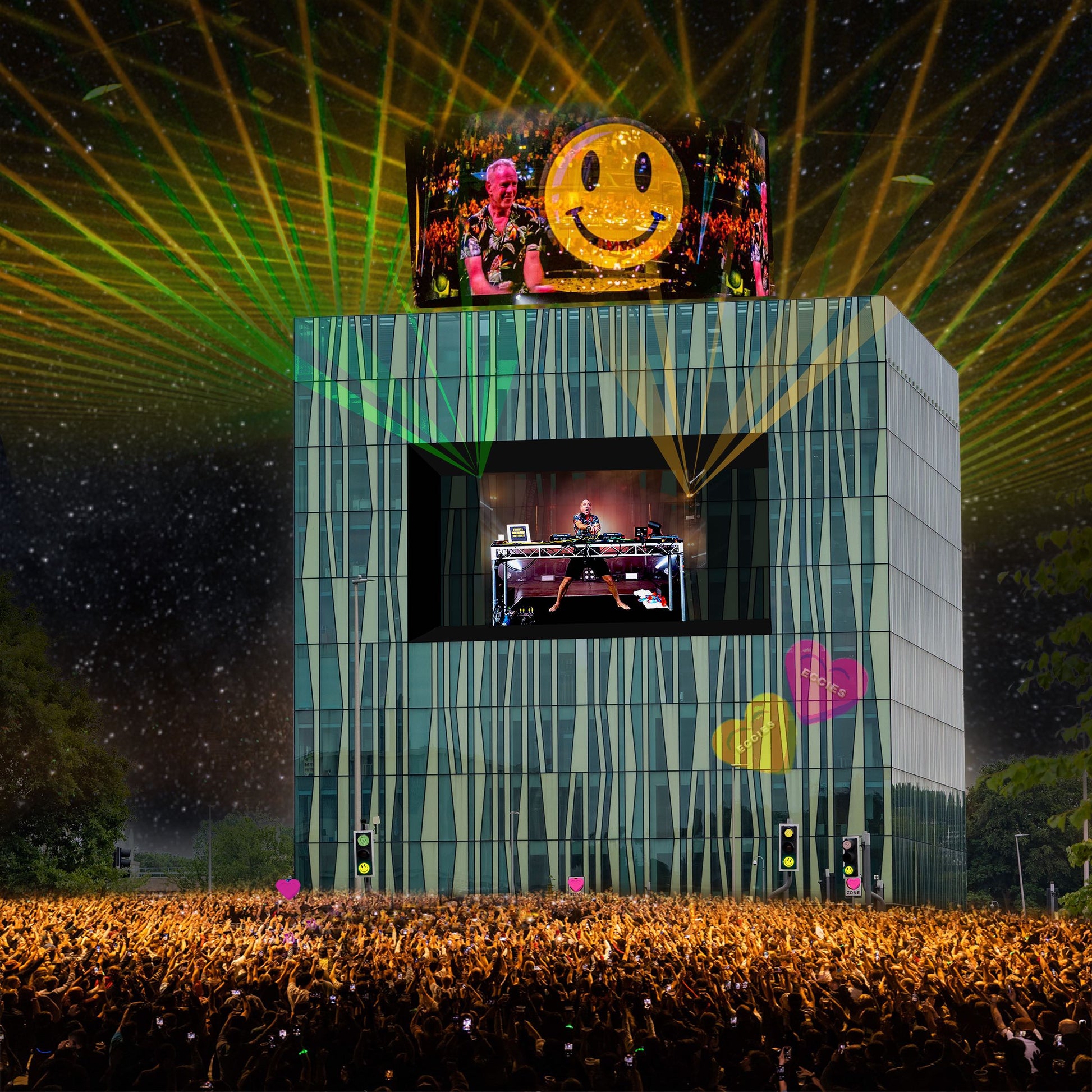 Rave Cube Digital Art Print